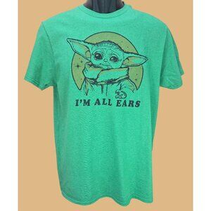 Star Wars Mandalorian "Im All Ears" Graphic T-Shirt Medium
